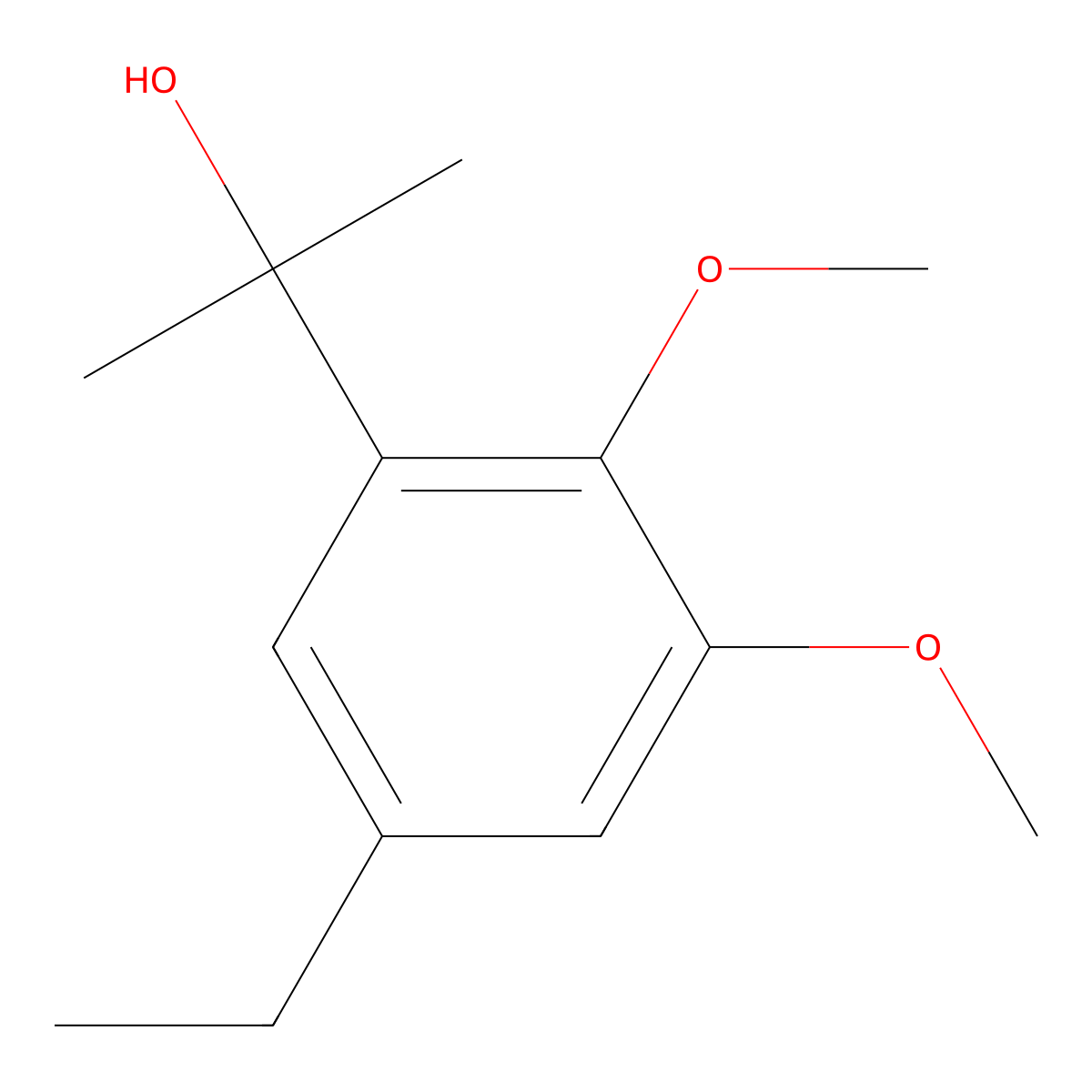 5-Ethyl-2,3-dimethoxy-alpha,alpha-dimethylbenZenemethanol molecular structure, CAS 1891666-18-4