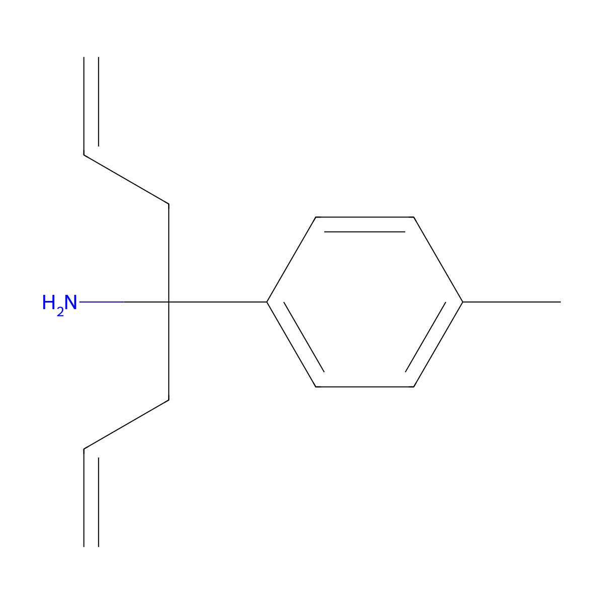 4-(4-Methylphenyl)hepta-1,6-dien-4-amine molecular structure, CAS 189167-67-7