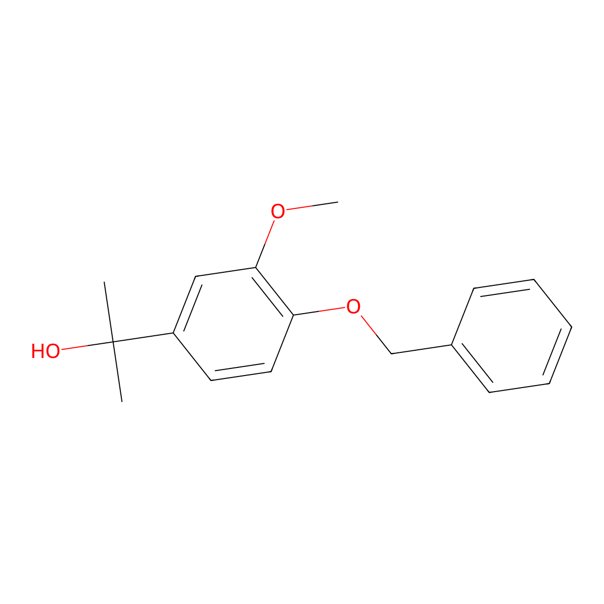 2-(4-(Benzyloxy)-3-methoxyphenyl)propan-2-ol molecular structure, CAS 1891679-53-0