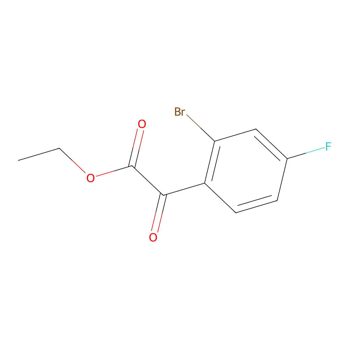 Ethyl 2-bromo-4-fluoro-alpha-oxobenZeneacetate molecular structure, CAS 1891688-63-3