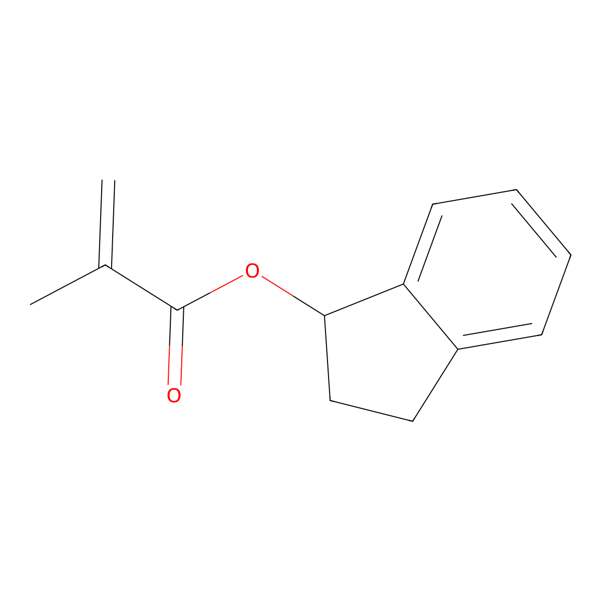 2,3-dihydro-1H-inden-1-yl methacrylate molecular structure, CAS 189172-28-9