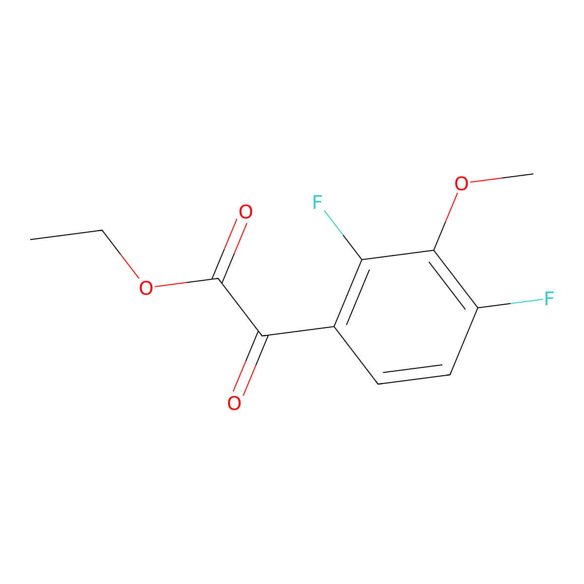 Ethyl 2-(2,4-difluoro-3-methoxyphenyl)-2-oxoacetate molecular structure, CAS 1891730-11-2