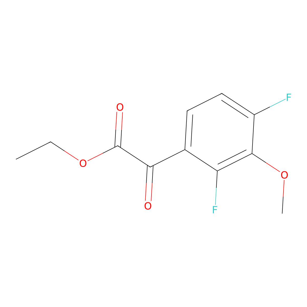 Ethyl 2-(2,4-difluoro-3-methoxyphenyl)-2-oxoacetate molecular structure, CAS 1891730-11-2