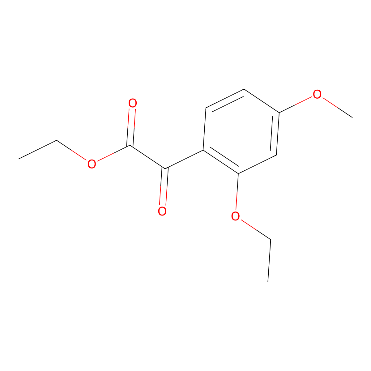 Ethyl 2-ethoxy-4-methoxy-alpha-oxobenZeneacetate molecular structure, CAS 1891763-13-5