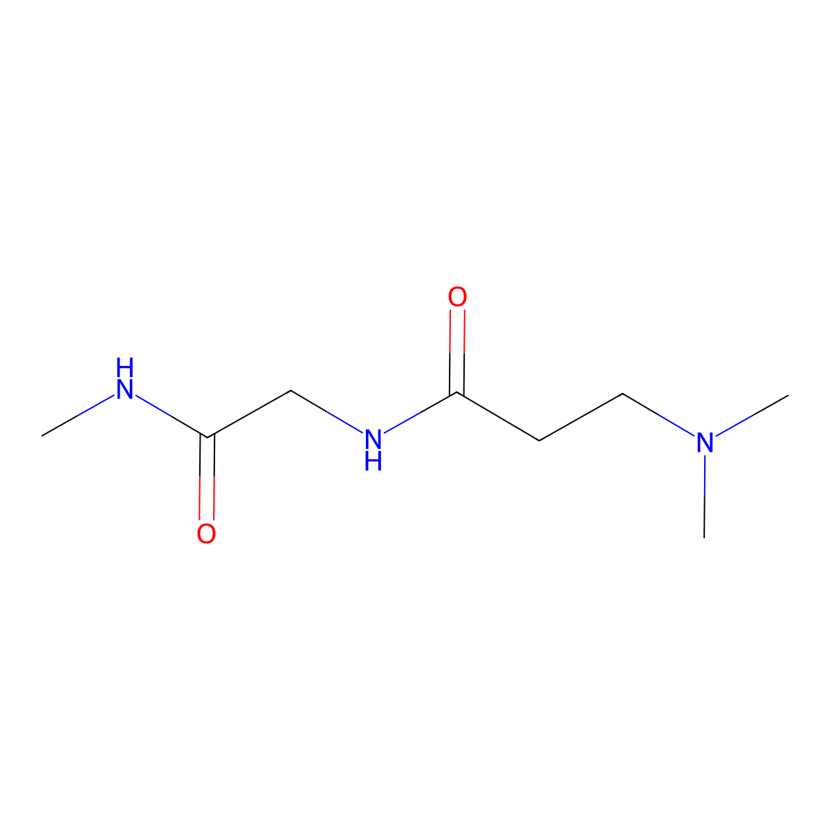 3-(dimethylamino)-N-((methylcarbamoyl)methyl)propanamide molecular structure, CAS 189177-55-7