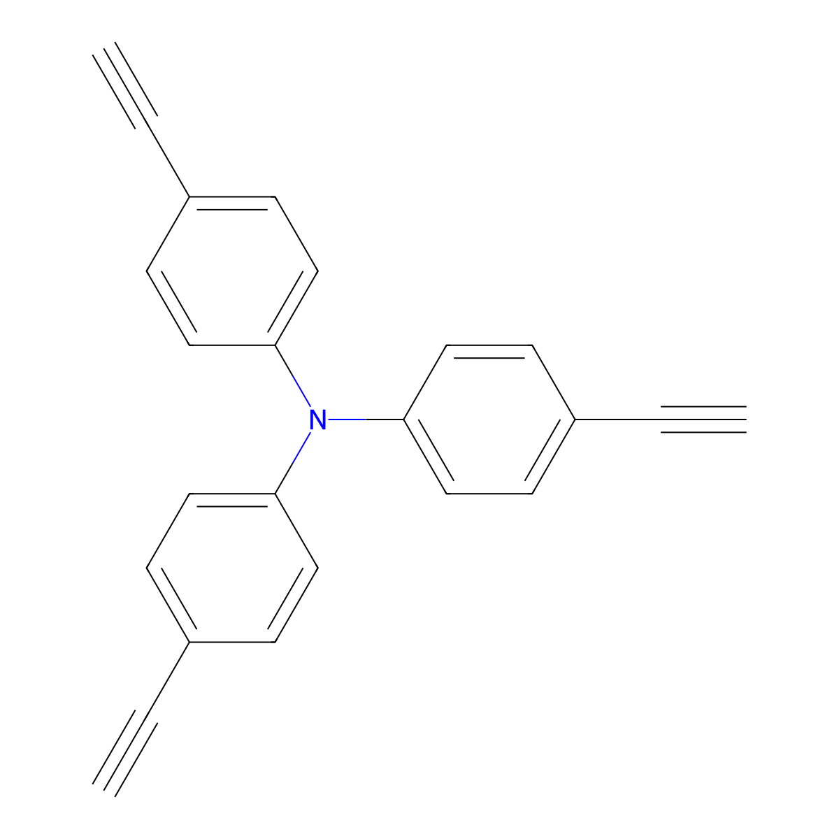 Tris(4-ethynylphenyl)amine molecular structure, CAS 189178-09-4