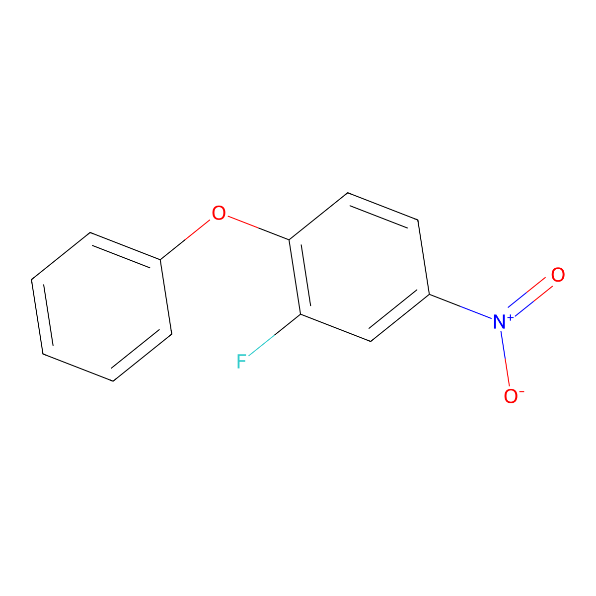 2-Fluoro-4-nitro-1-phenoxybenzene molecular structure, CAS 189181-21-3