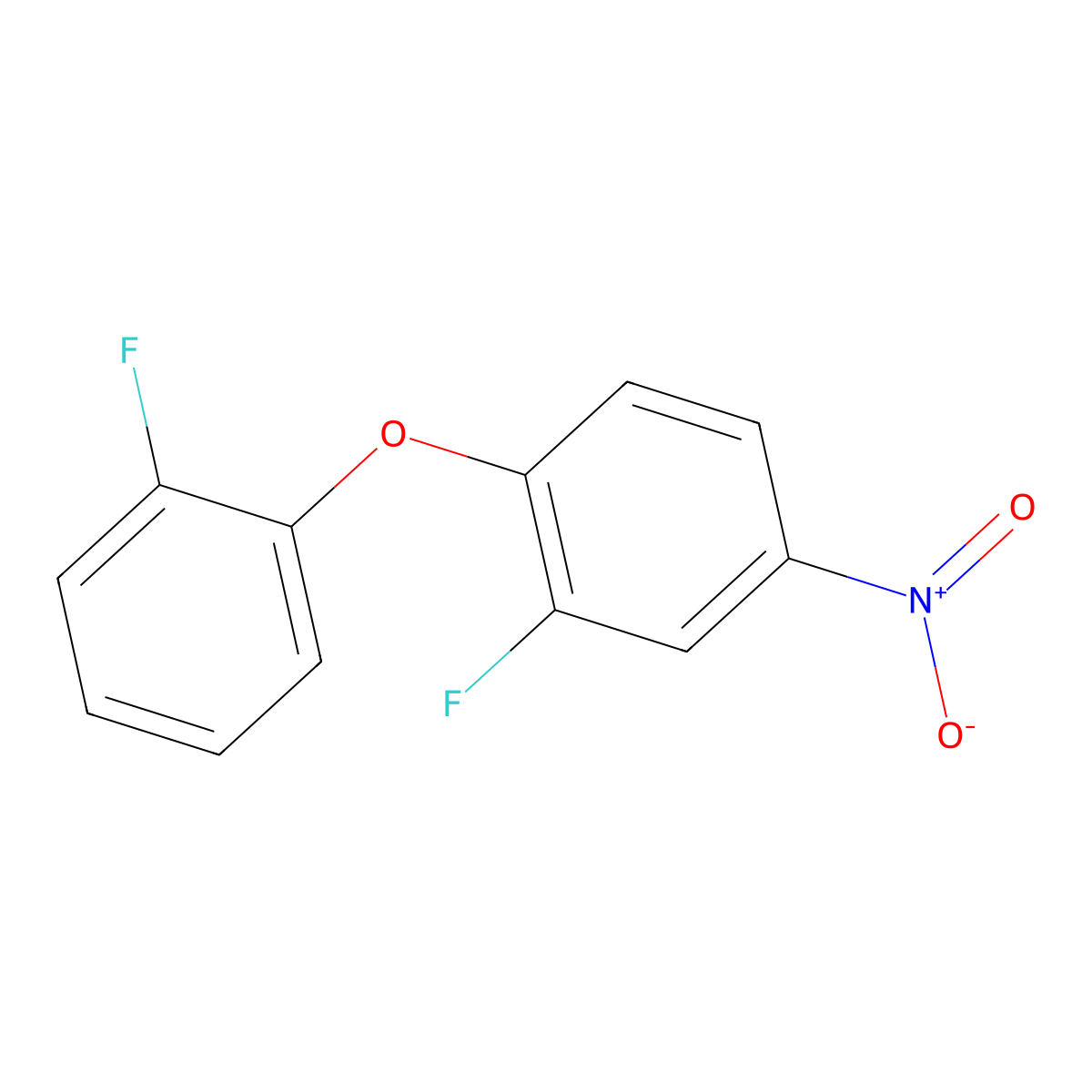 2-Fluoro-1-(2-fluorophenoxy)-4-nitrobenzene molecular structure, CAS 189181-28-0