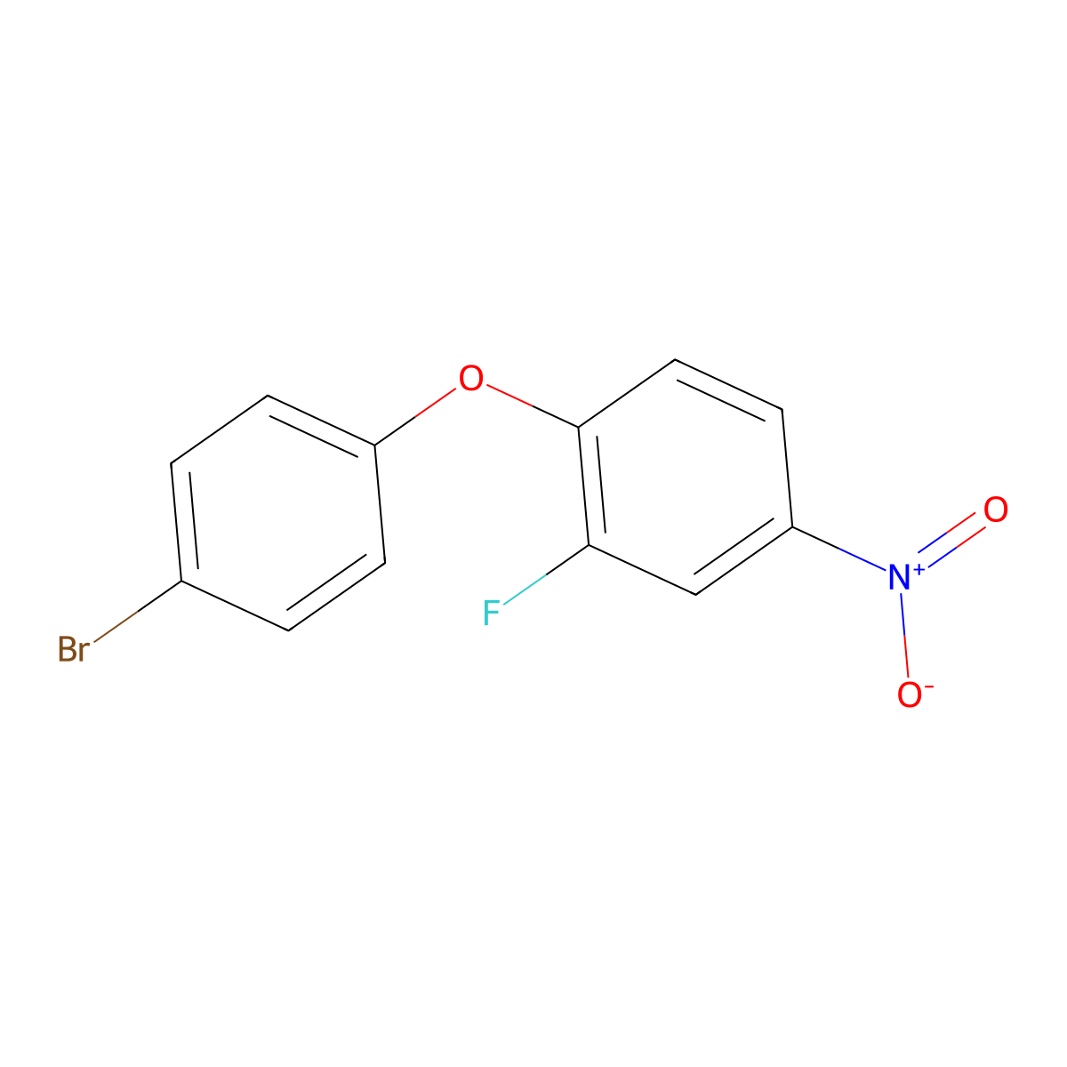 1-(4-Bromophenoxy)-2-fluoro-4-nitrobenzene molecular structure, CAS 189181-33-7