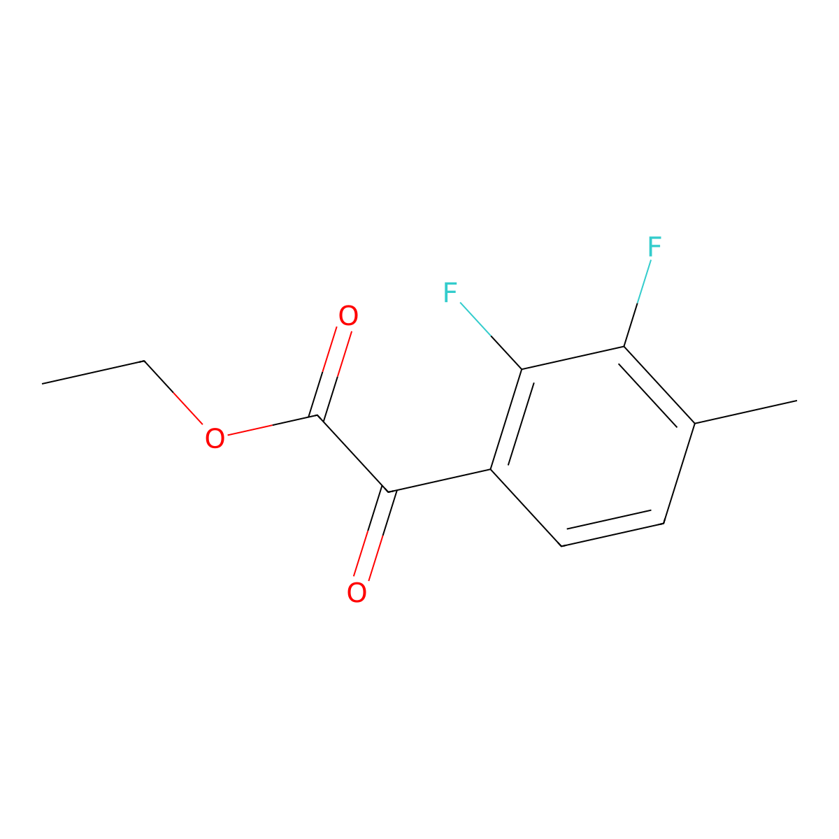 Ethyl 2-(2,3-difluoro-4-methylphenyl)-2-oxoacetate molecular structure, CAS 1891826-41-7