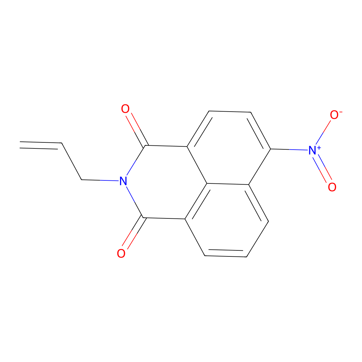 6-nitro-2-(prop-2-en-1-yl)-1H-benzo[de]isoquinoline-1,3(2H)-dione molecular structure, CAS 189183-96-8