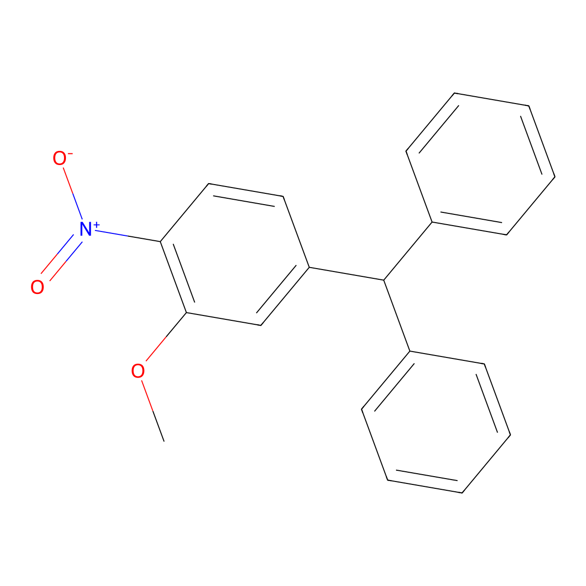 4-(Diphenylmethyl)-2-methoxy-1-nitrobenzene molecular structure, CAS 189187-44-8