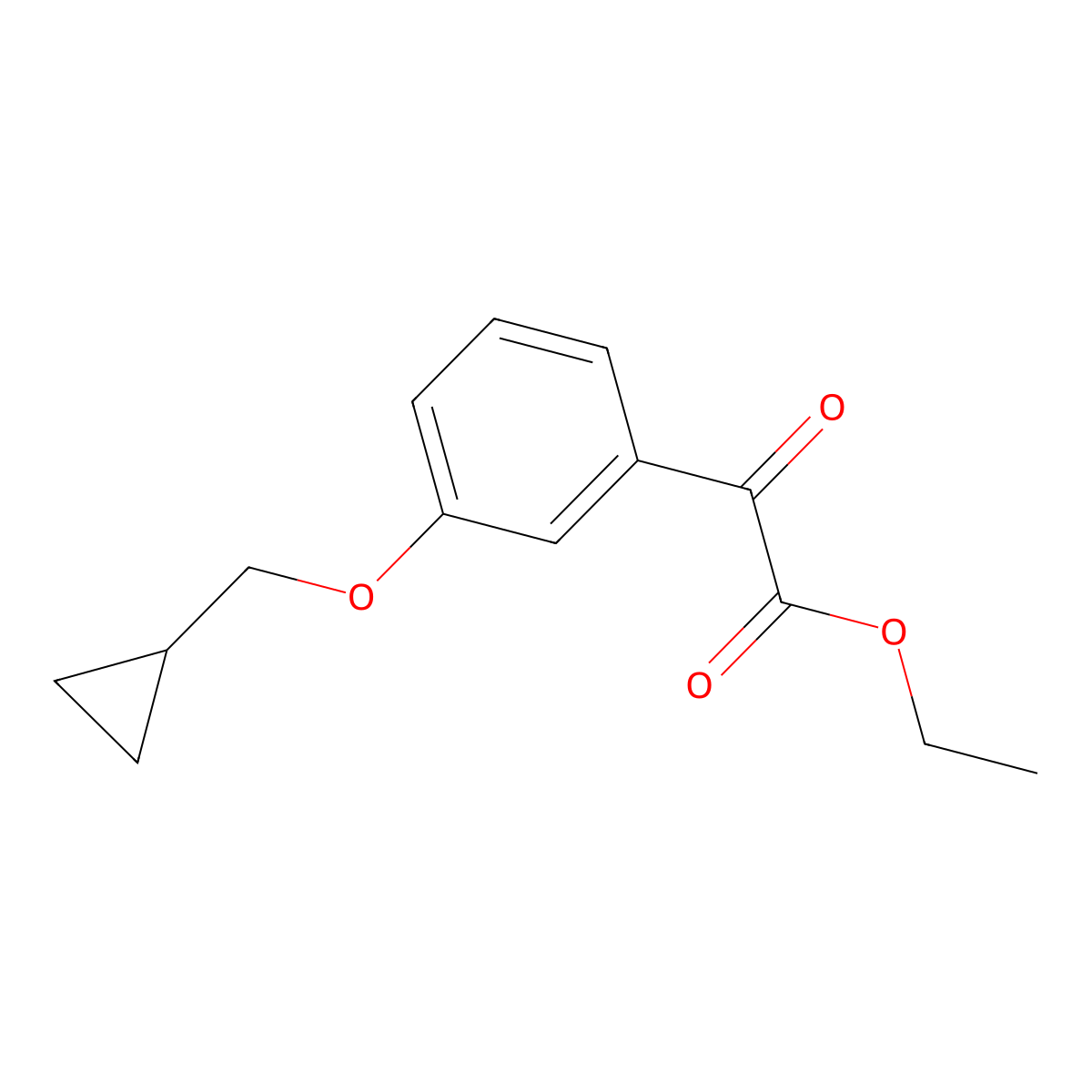 Ethyl 3-(cyclopropylmethoxy)-alpha-oxobenZeneacetate molecular structure, CAS 1891880-80-0