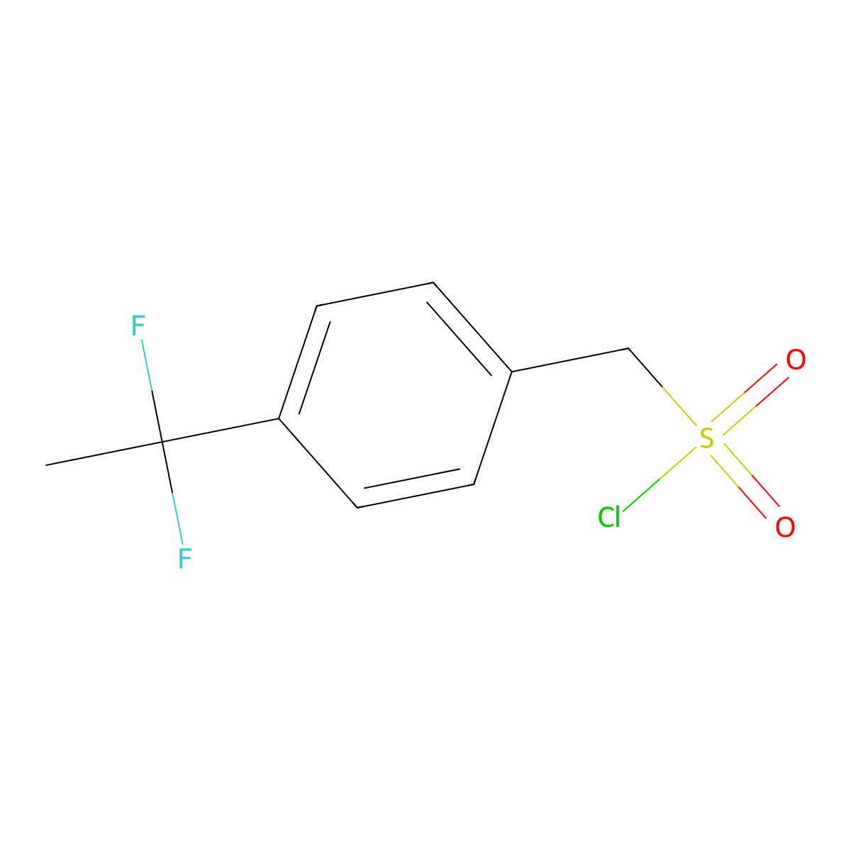 [4-(1,1-Difluoroethyl)phenyl]methanesulfonyl chloride molecular structure, CAS 1891900-27-8