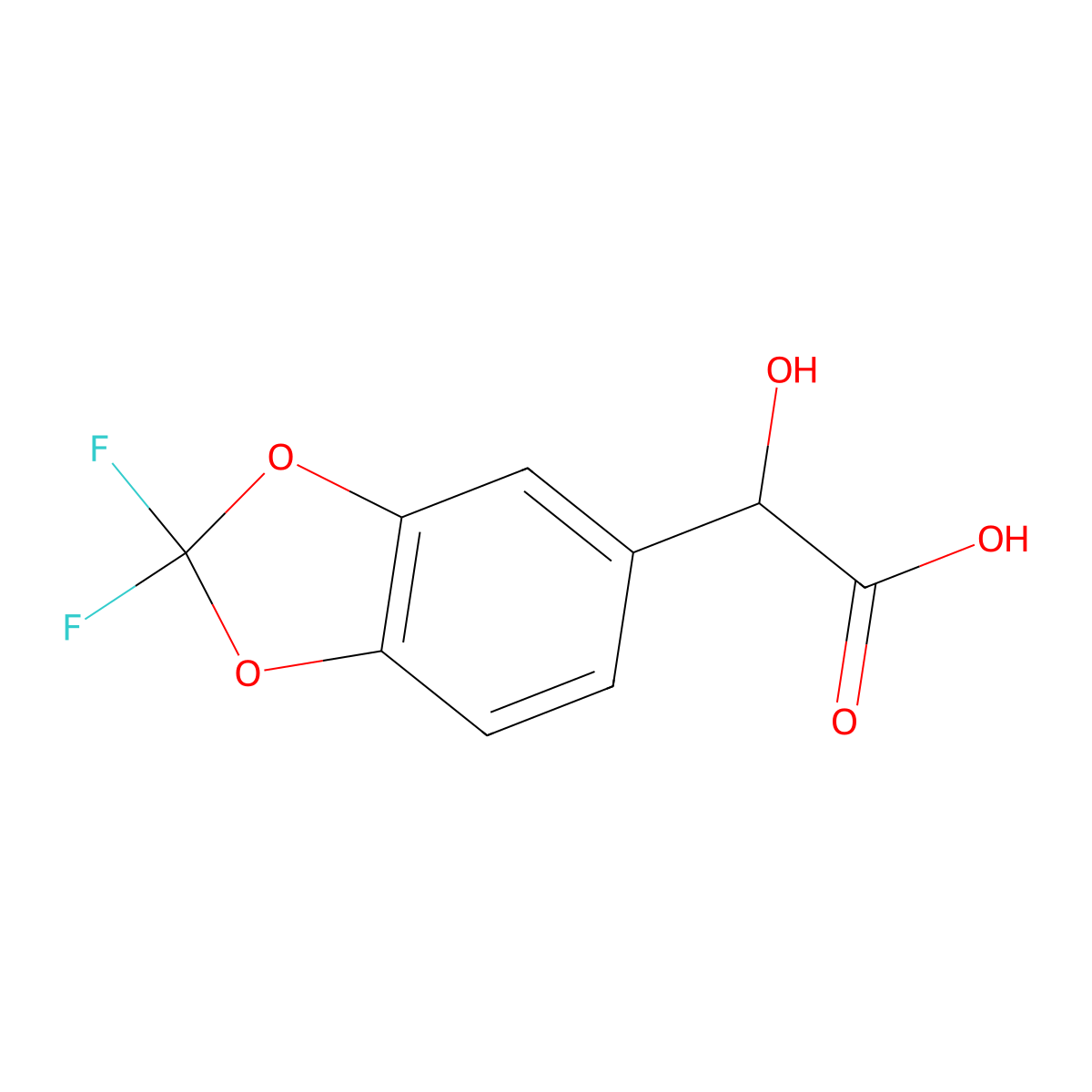 2-(2,2-Difluoro-1,3-dioxaindan-5-yl)-2-hydroxyacetic acid molecular structure, CAS 1891950-94-9