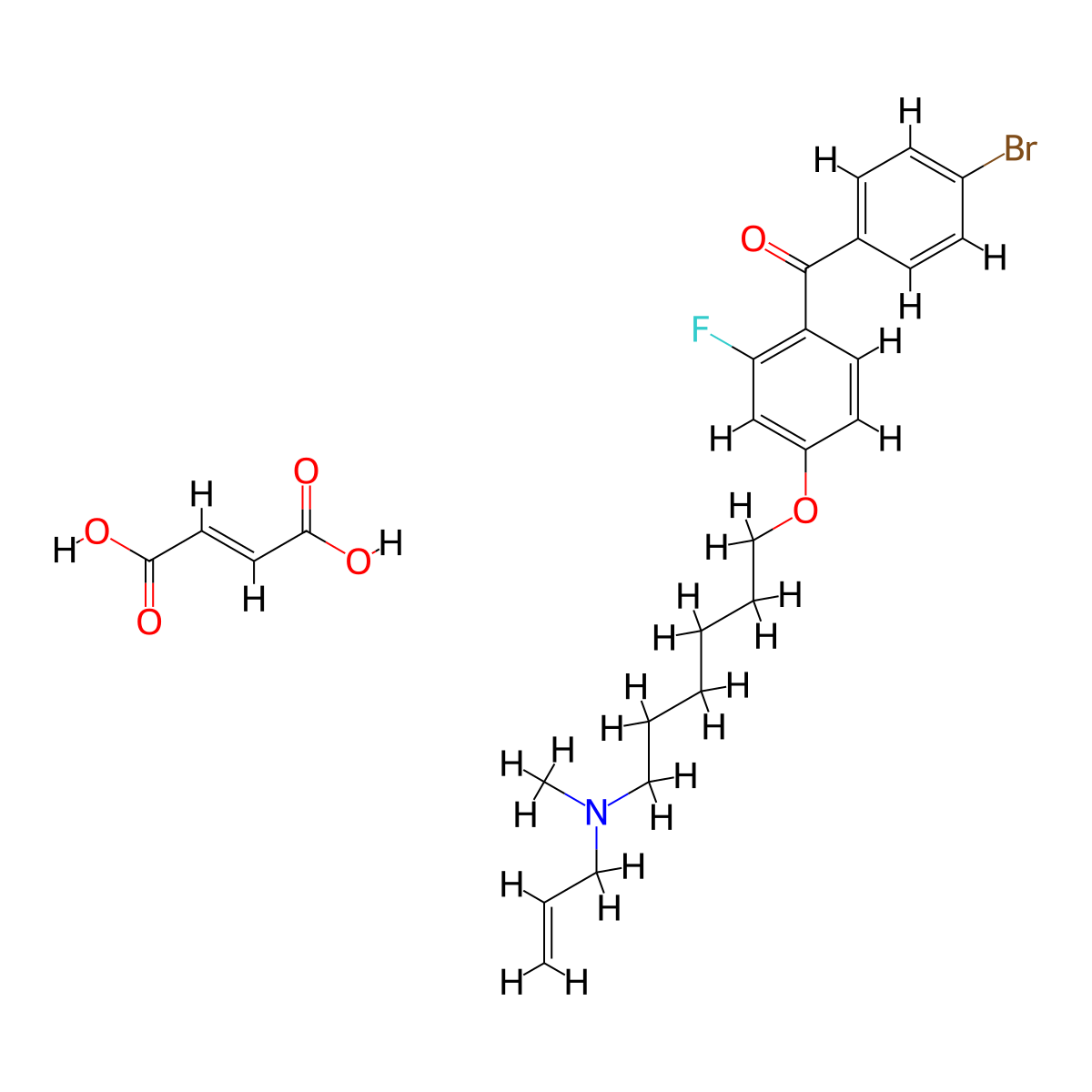 Ro 48-8071 fumarate molecular structure, CAS 189197-69-1