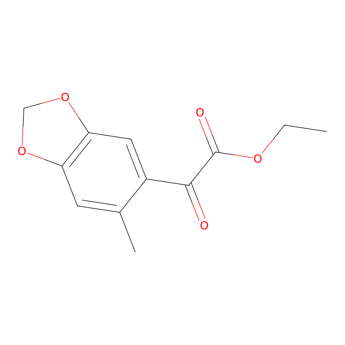 Ethyl 2-(6-methylbenzo[d][1,3]dioxol-5-yl)-2-oxoacetate molecular structure, CAS 1891972-44-3