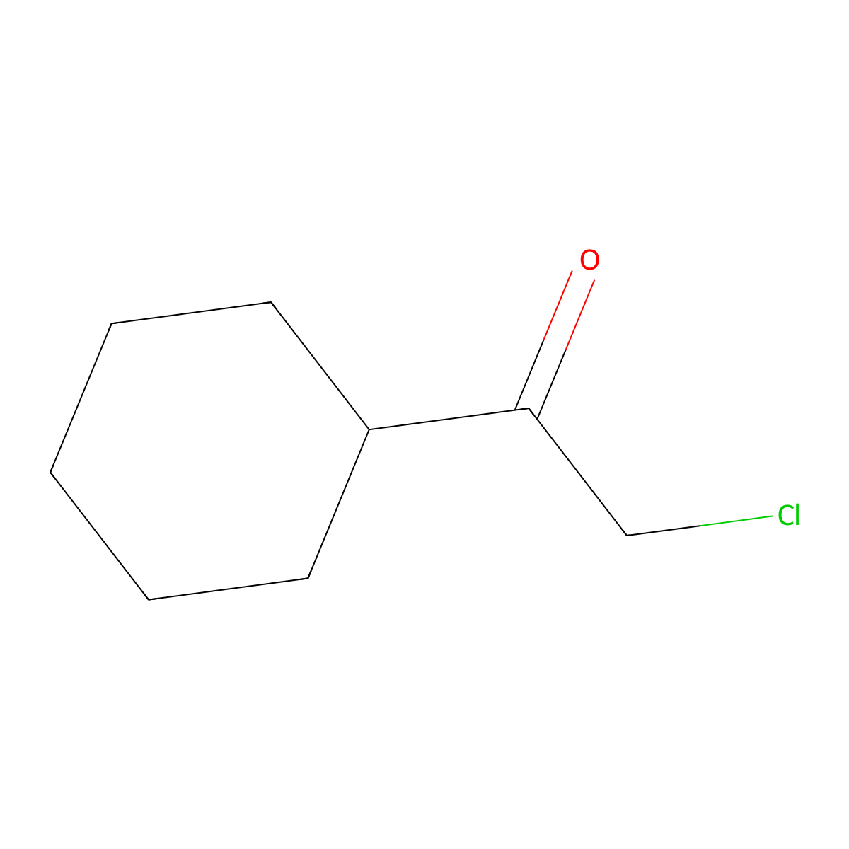 2-Chloro-1-cyclohexylethan-1-one molecular structure, CAS 1892-09-7