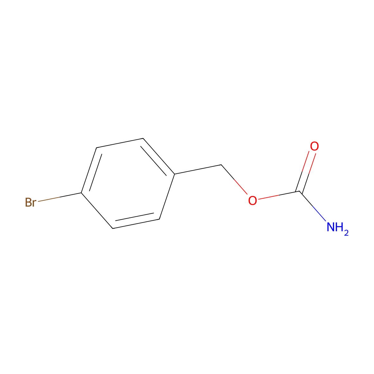 (4-Bromophenyl)methyl carbamate molecular structure, CAS 1892-20-2