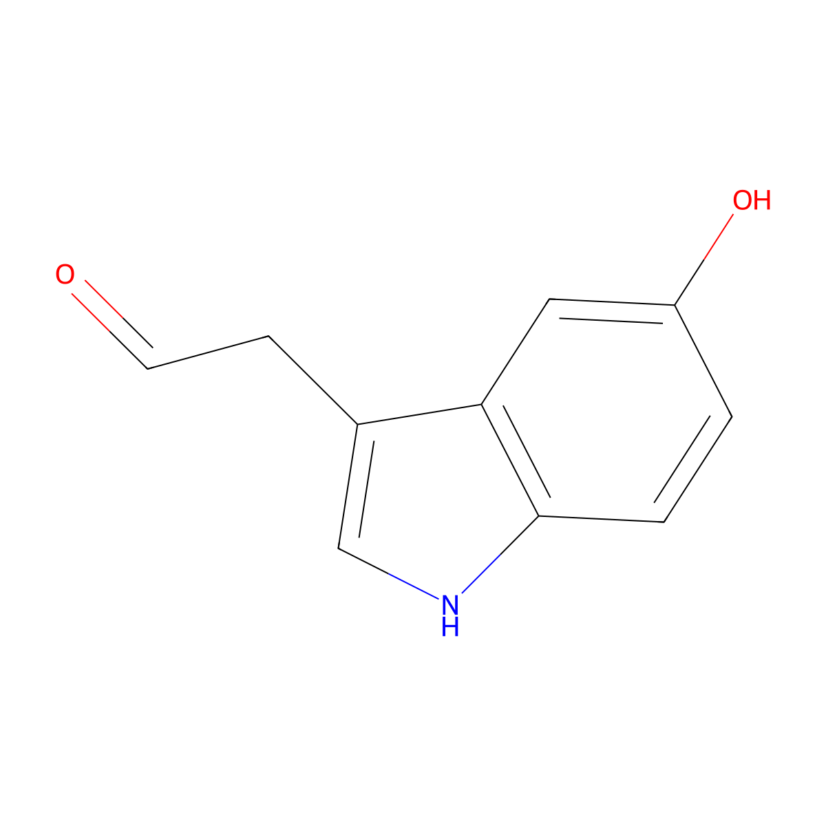 5-Hydroxy-1H-indole-3-acetaldehyde molecular structure, CAS 1892-21-3