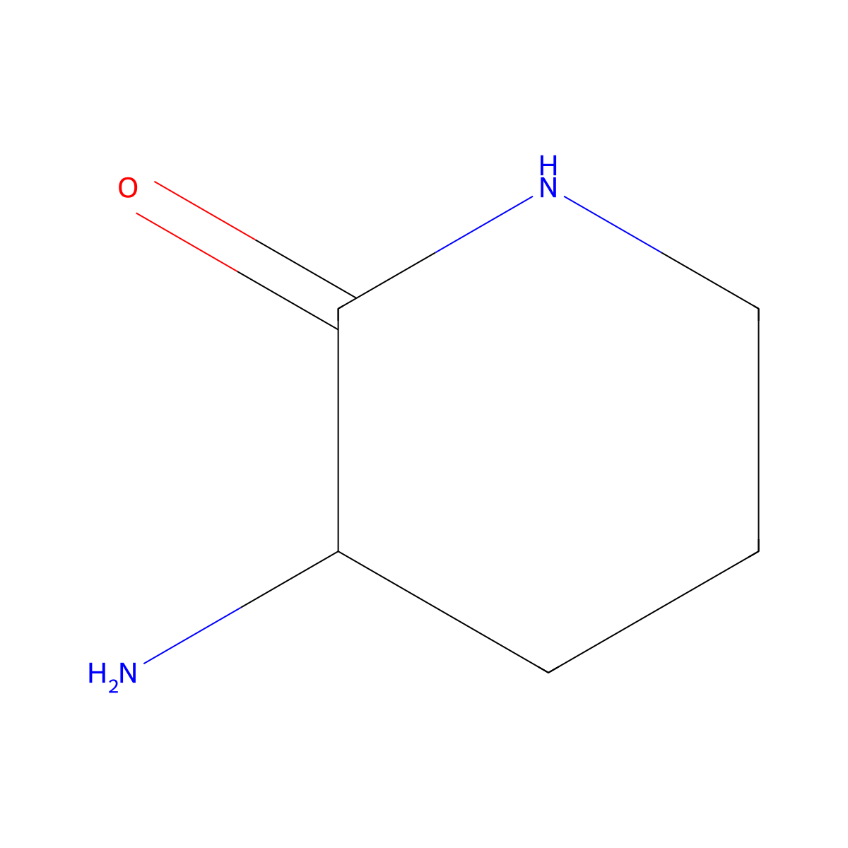 3-Amino-2-piperidone molecular structure, CAS 1892-22-4