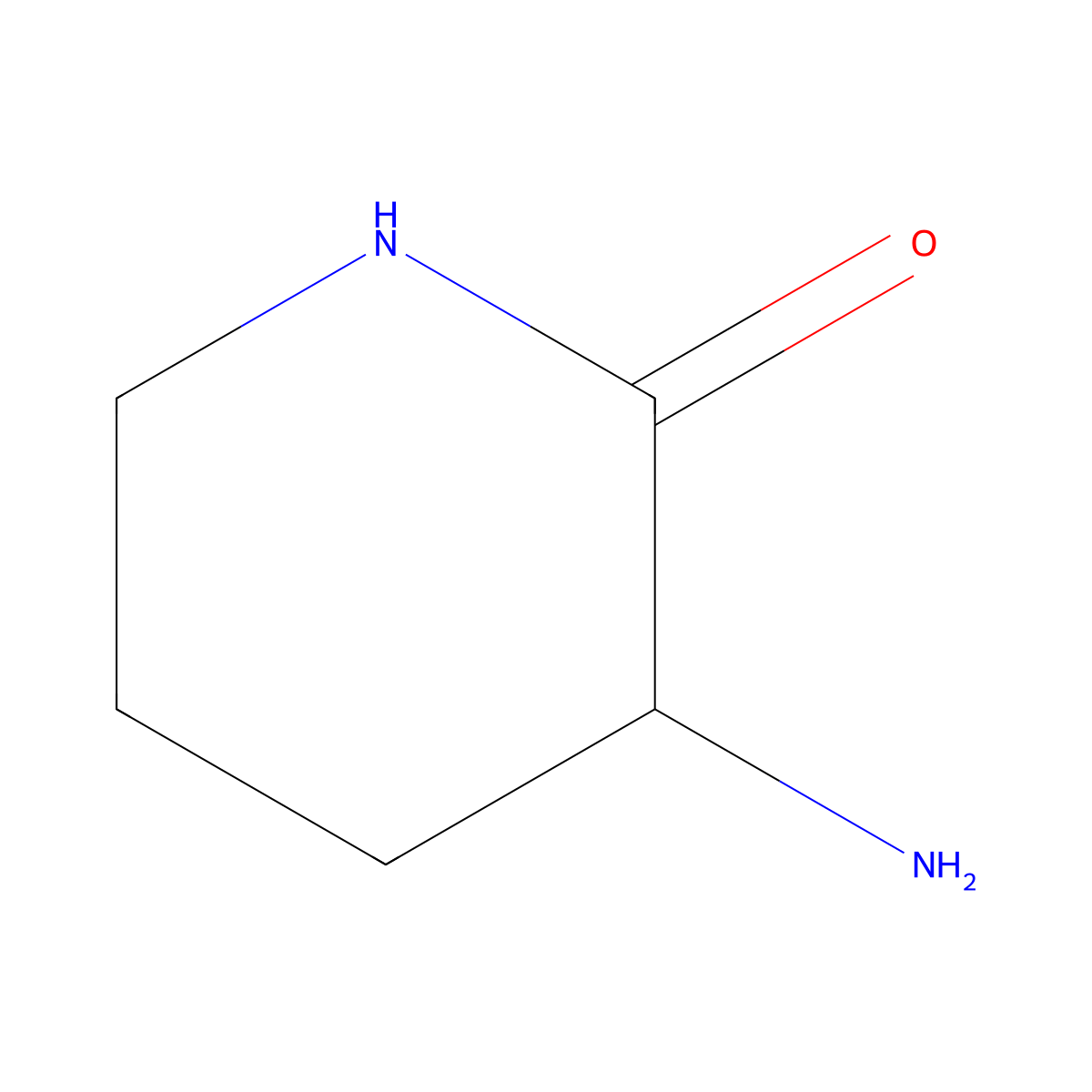 3-Amino-2-piperidone molecular structure, CAS 1892-22-4