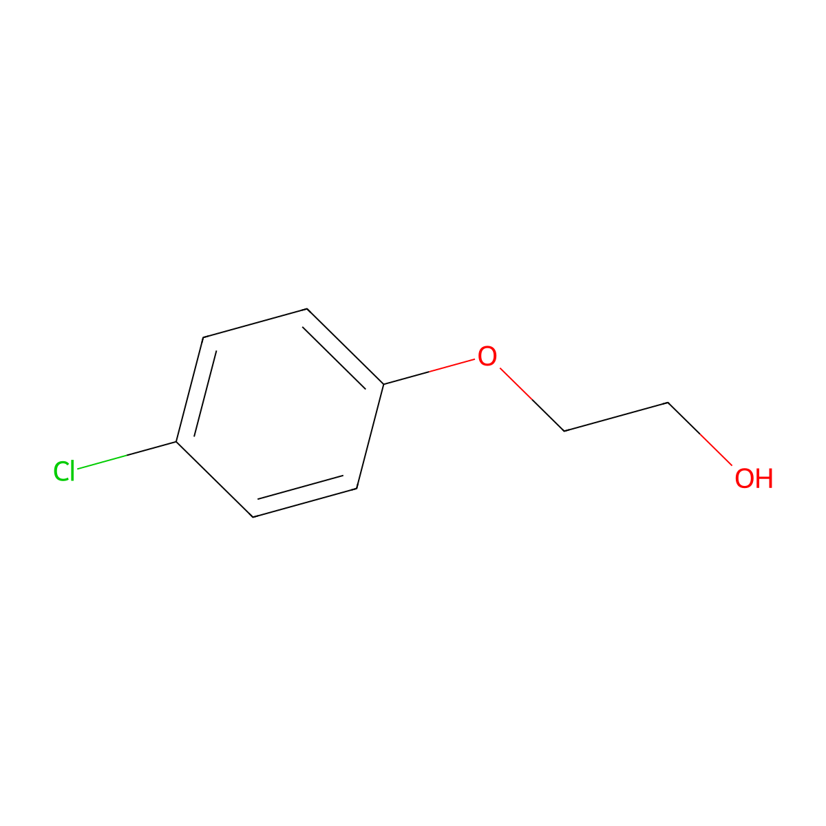 2-(4-Chlorophenoxy)ethanol molecular structure, CAS 1892-43-9