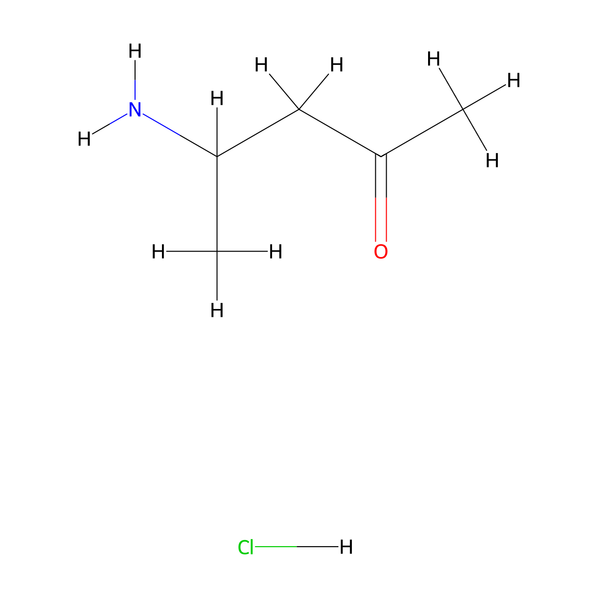 4-Aminopentan-2-one hydrochloride molecular structure, CAS 18920-74-6