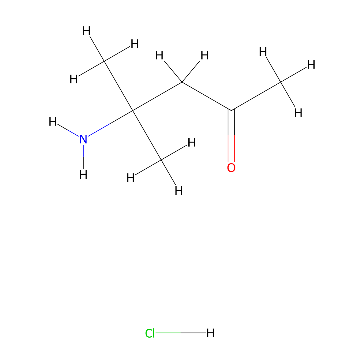 Diacetonamine hydrochloride molecular structure, CAS 18920-76-8