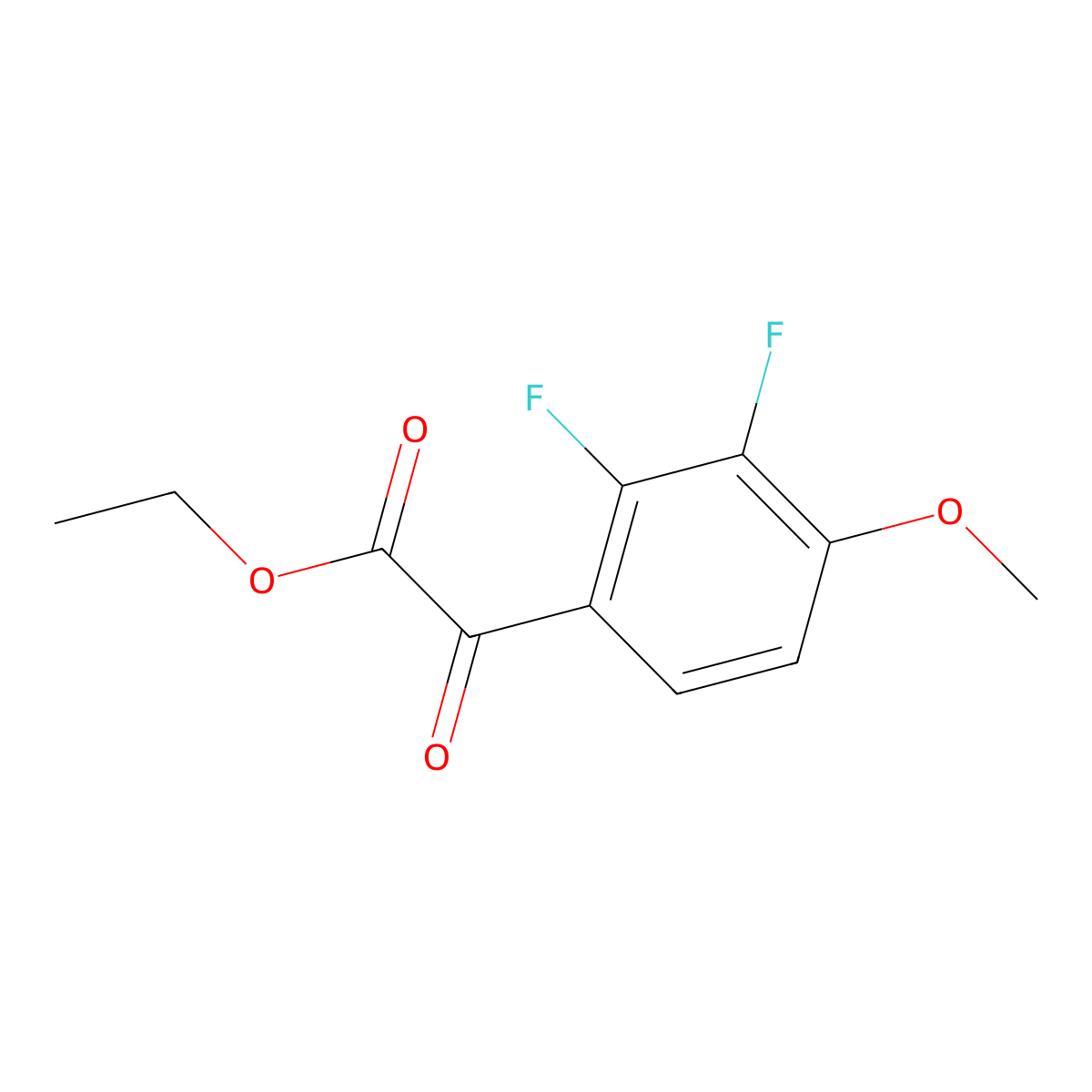 Ethyl 2-(2,3-difluoro-4-methoxyphenyl)-2-oxoacetate molecular structure, CAS 1892000-52-0