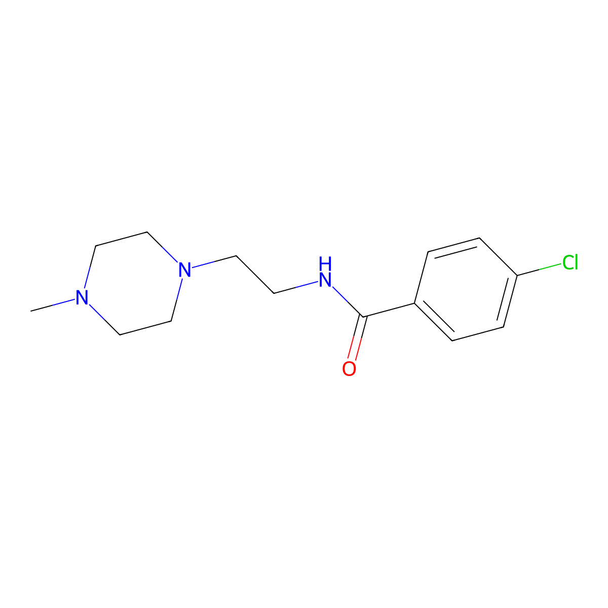 4-chloro-N-[2-(4-methylpiperazin-1-yl)ethyl]benzamide molecular structure, CAS 189203-76-7