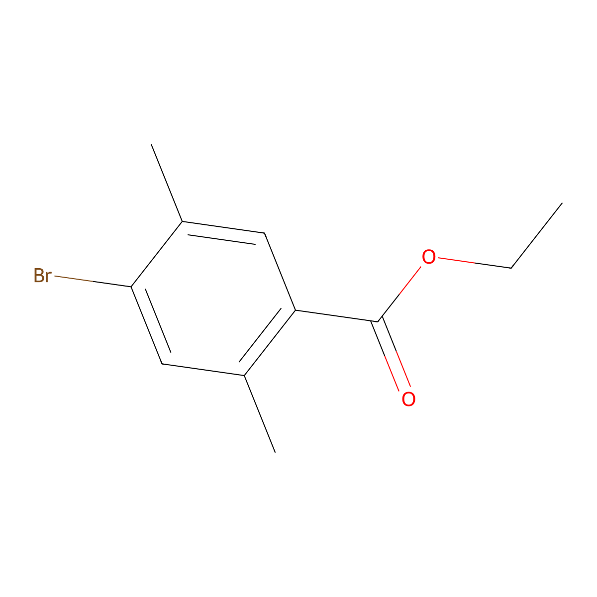 Ethyl 4-bromo-2,5-dimethylbenzoate molecular structure, CAS 189208-35-3