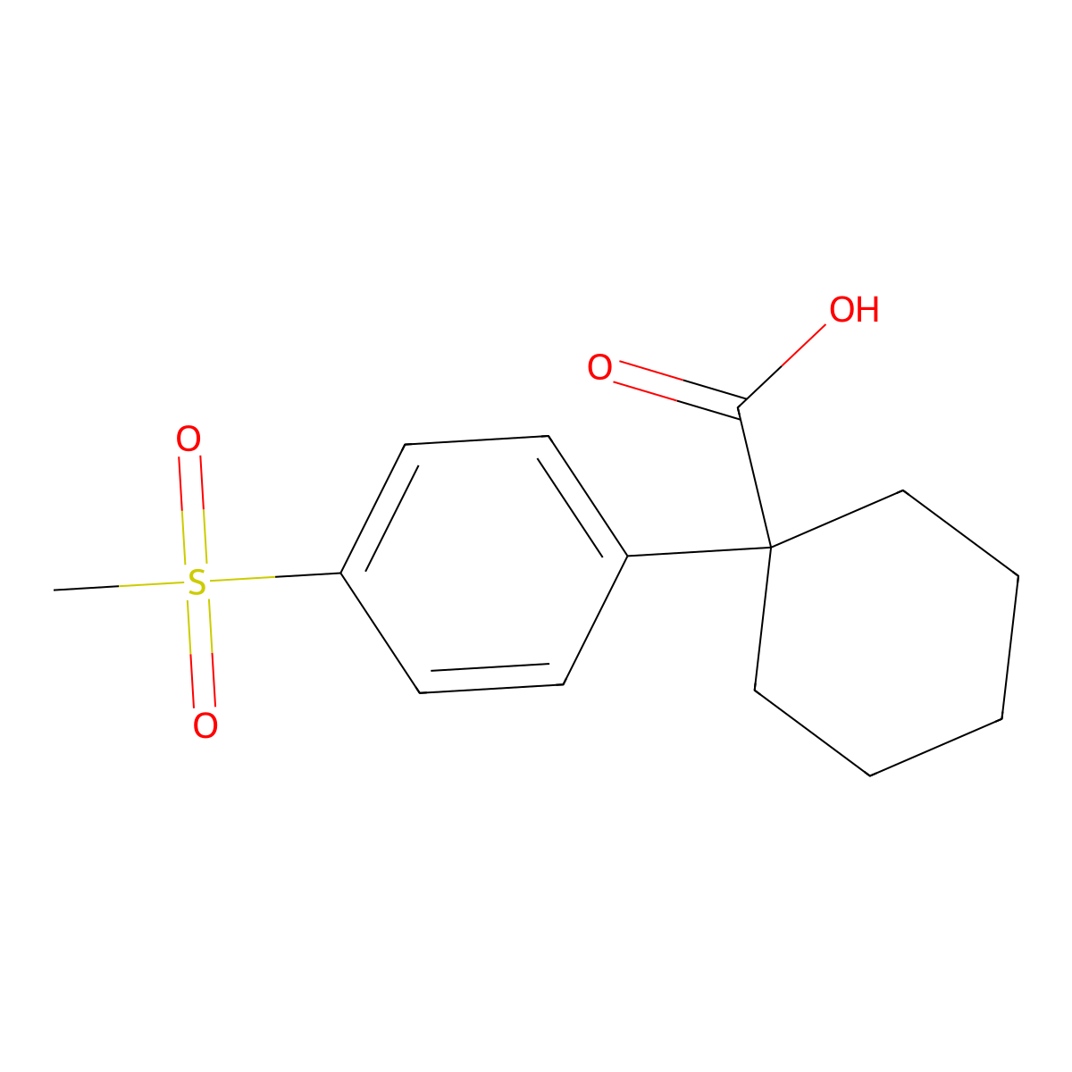 1-(4-Methanesulfonylphenyl)cyclohexane-1-carboxylic acid molecular structure, CAS 1892136-84-3