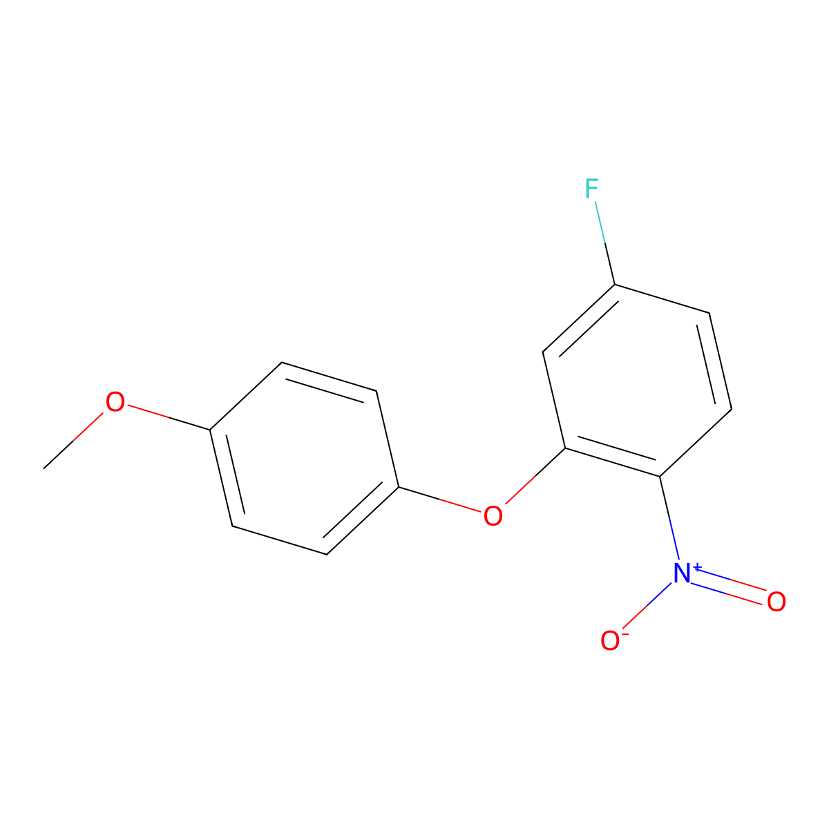 4-Fluoro-2-(4-methoxyphenoxy)-1-nitrobenzene molecular structure, CAS 189214-39-9