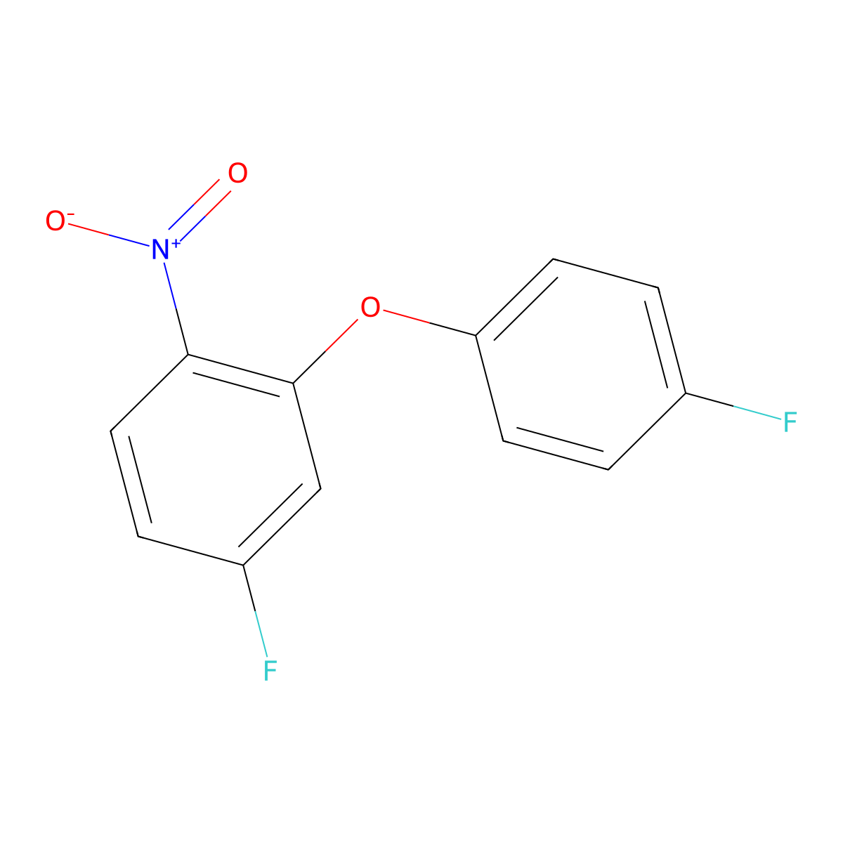 4-Fluoro-2-(4-fluorophenoxy)-1-nitrobenzene molecular structure, CAS 189214-44-6