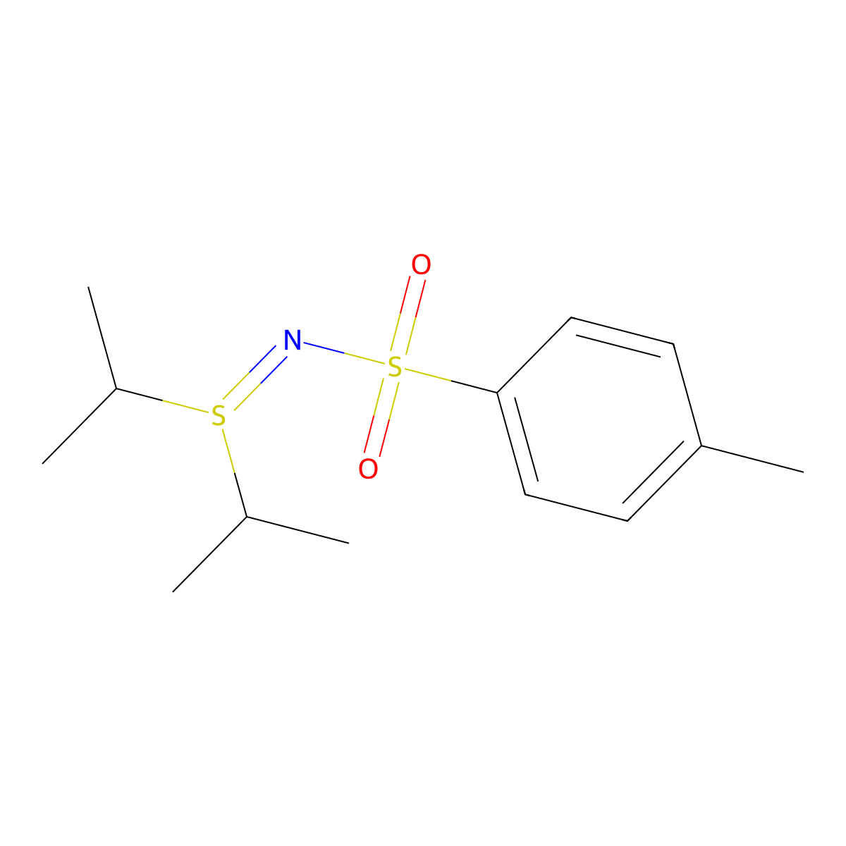 Benzenesulfonamide, N-(bis(1-methylethyl)-lambda4-sulfanylidene)-4-methyl- molecular structure, CAS 18922-54-8