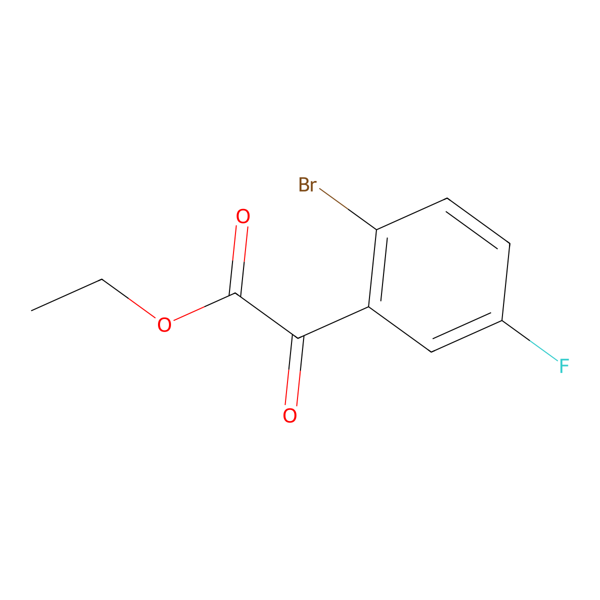 Ethyl 2-bromo-5-fluoro-alpha-oxobenZeneacetate molecular structure, CAS 1892238-54-8