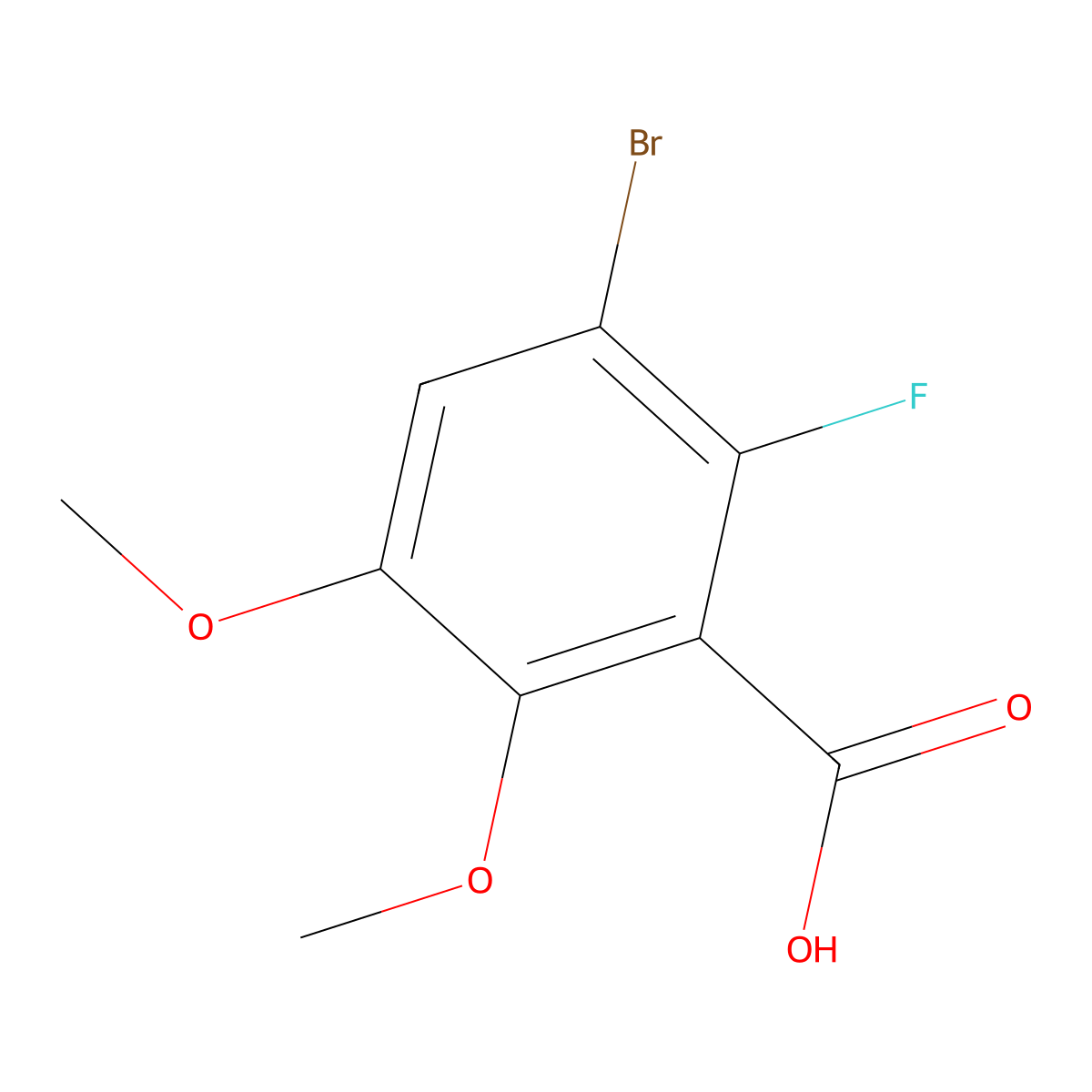 3-Bromo-2-fluoro-5,6-dimethoxybenZoic acid molecular structure, CAS 1892245-77-0