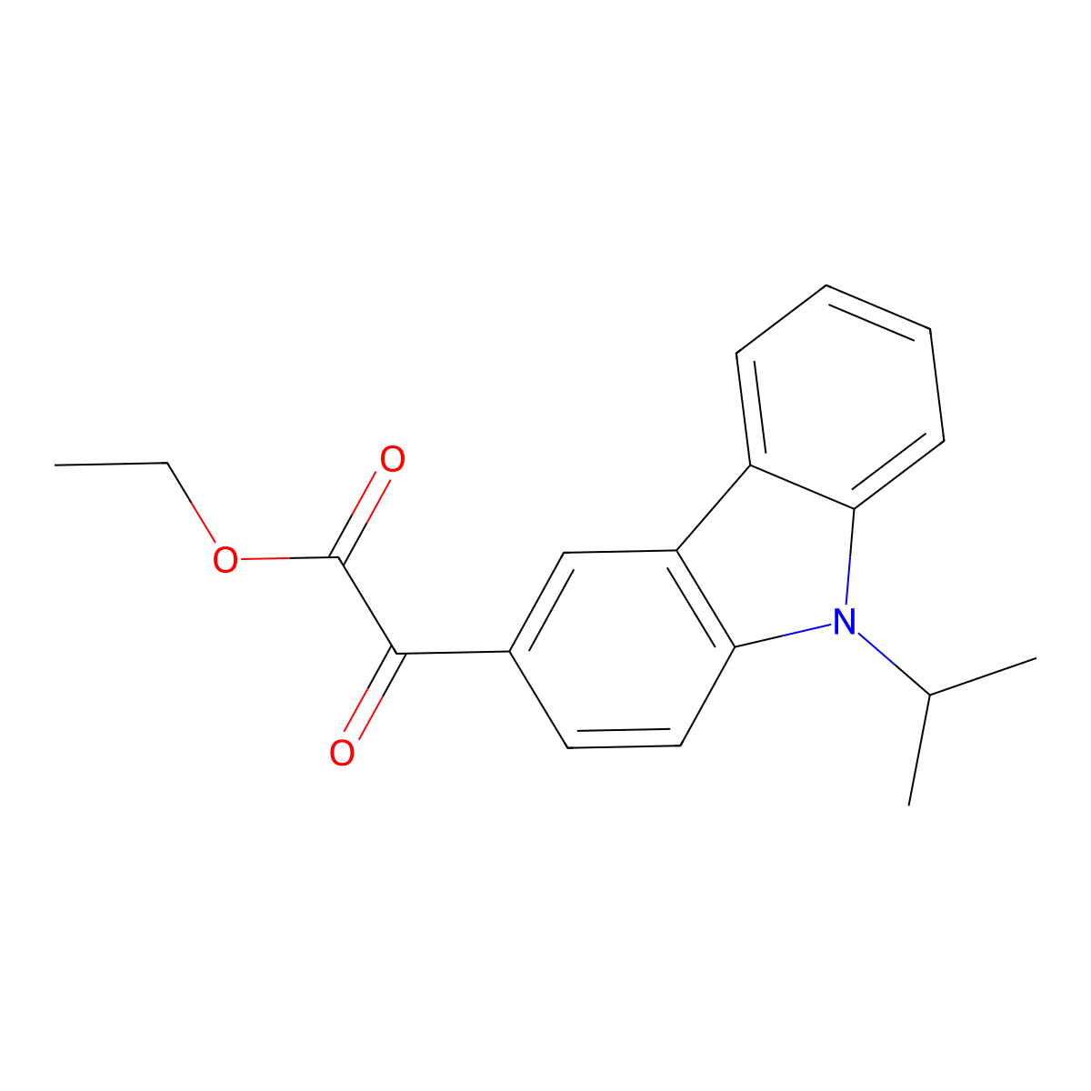ethyl 2-(9-isopropyl-9H-carbazol-3-yl)-2-oxoacetate molecular structure, CAS 1892318-69-2