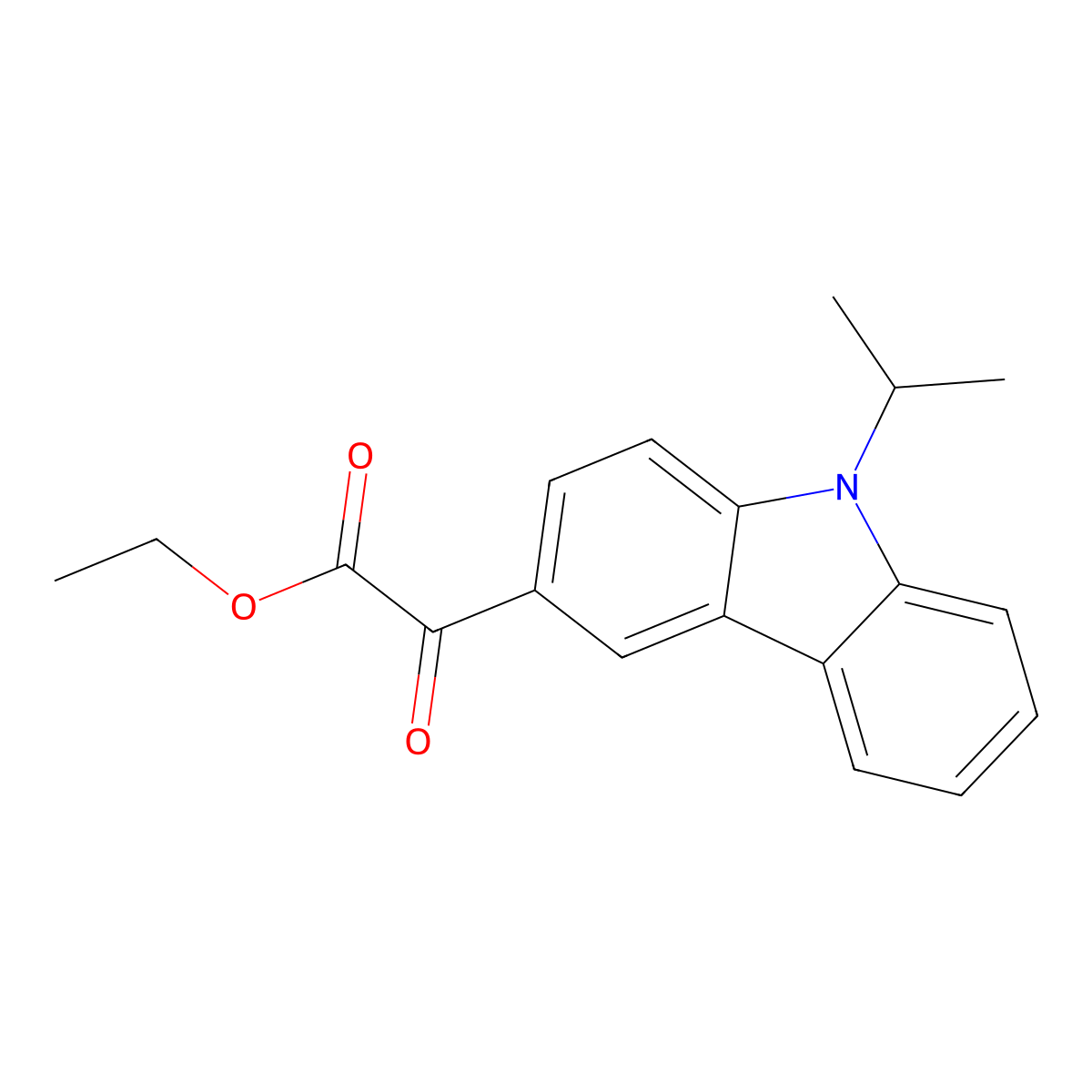ethyl 2-(9-isopropyl-9H-carbazol-3-yl)-2-oxoacetate molecular structure, CAS 1892318-69-2