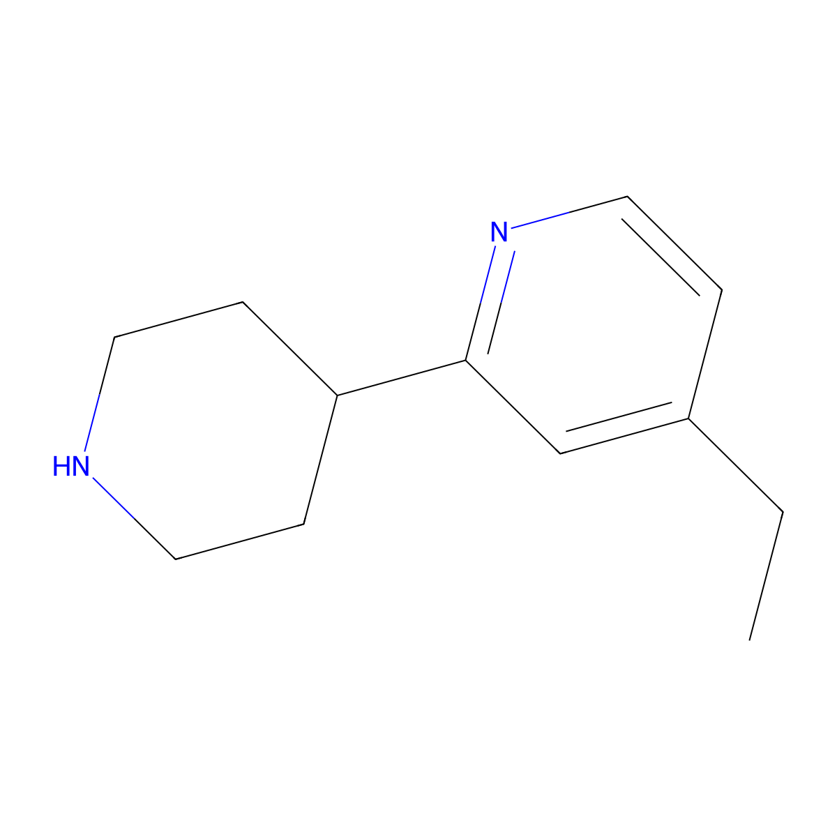 4-Ethyl-2-(piperidin-4-yl)pyridine molecular structure, CAS 1892335-62-4