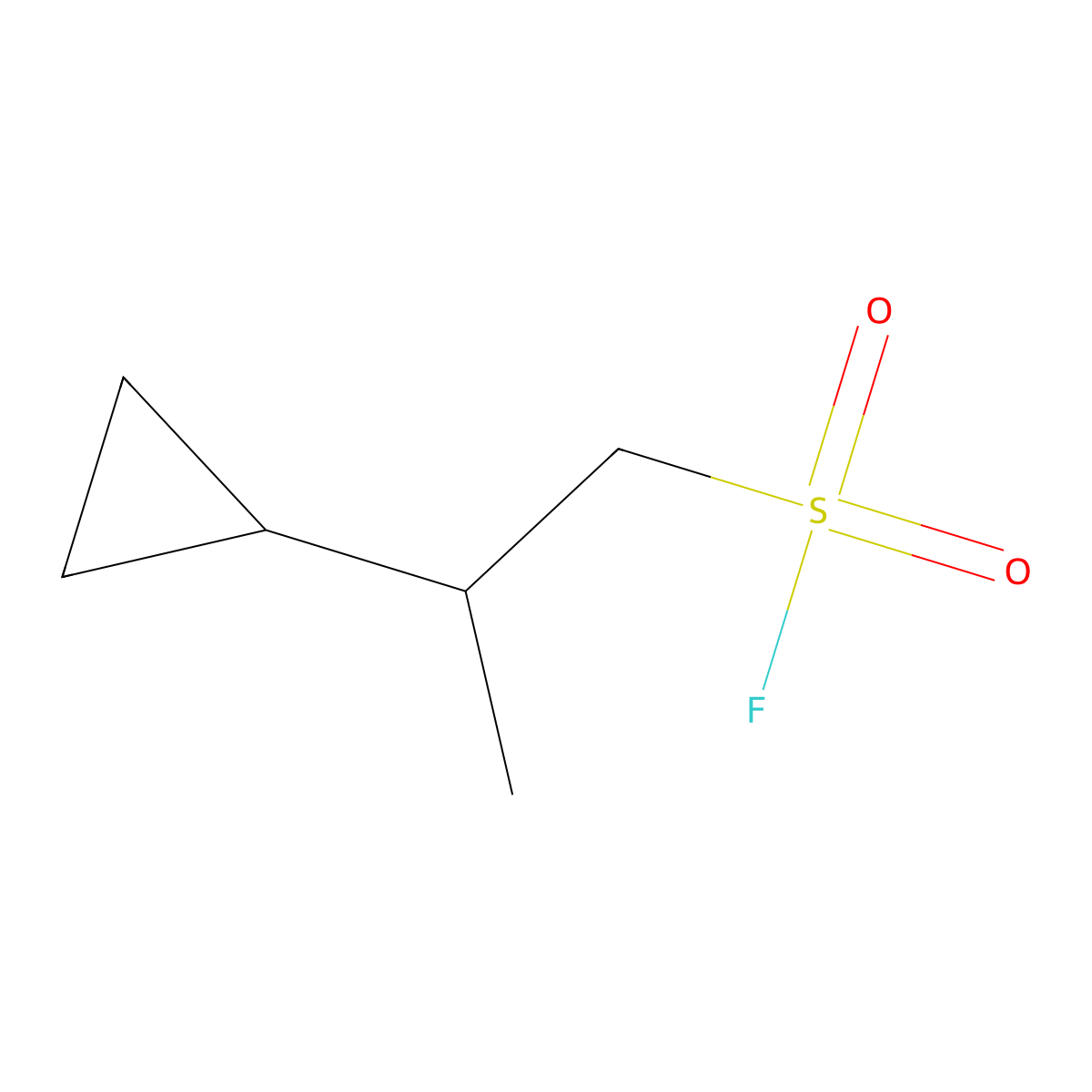 2-Cyclopropylpropane-1-sulfonyl fluoride molecular structure, CAS 1892386-99-0