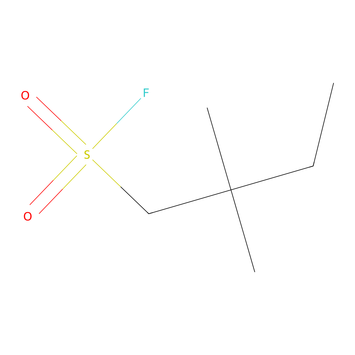 2,2-Dimethylbutane-1-sulfonyl fluoride molecular structure, CAS 1892387-77-7