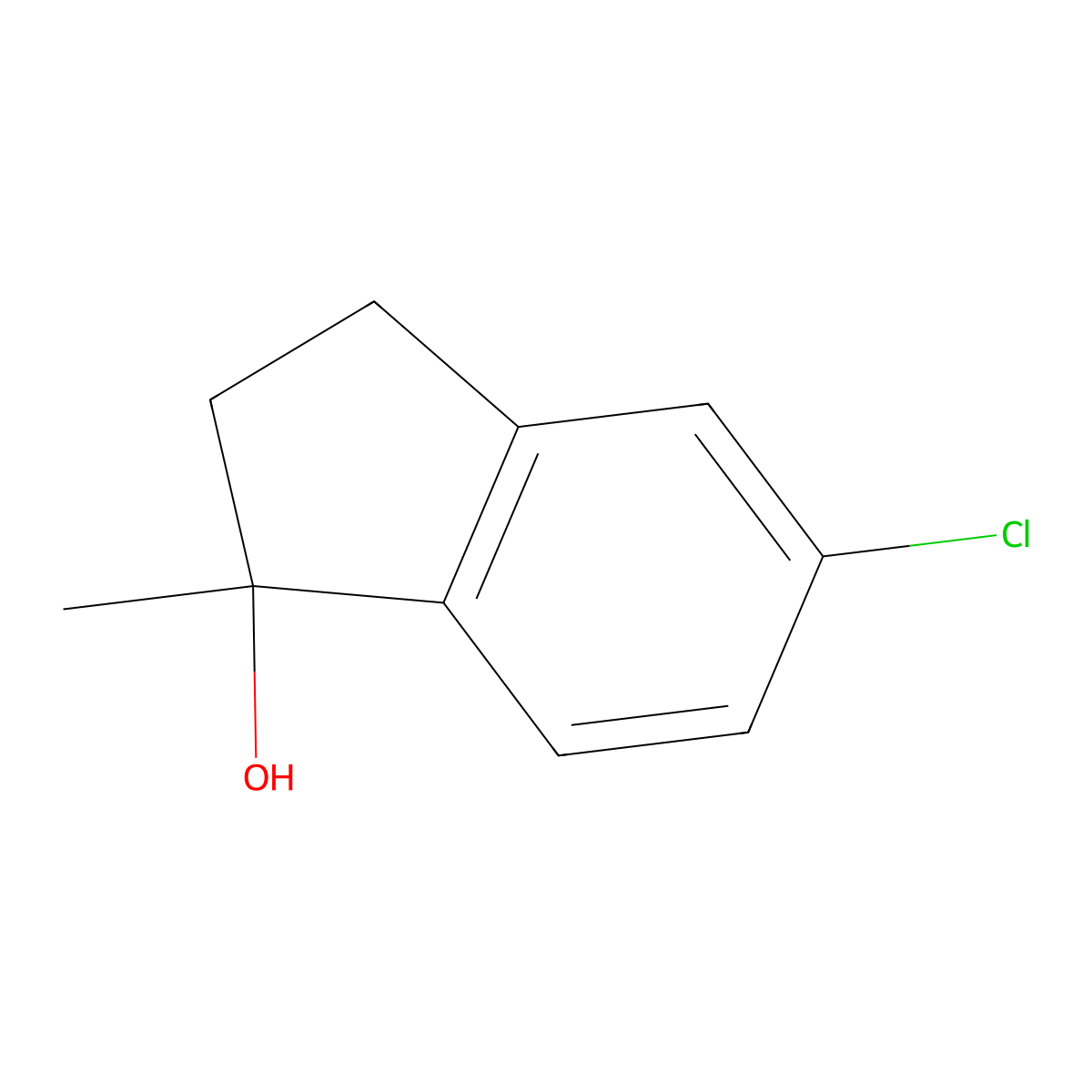 5-Chloro-1-methyl-2,3-dihydro-1H-inden-1-OL molecular structure, CAS 1892389-06-8