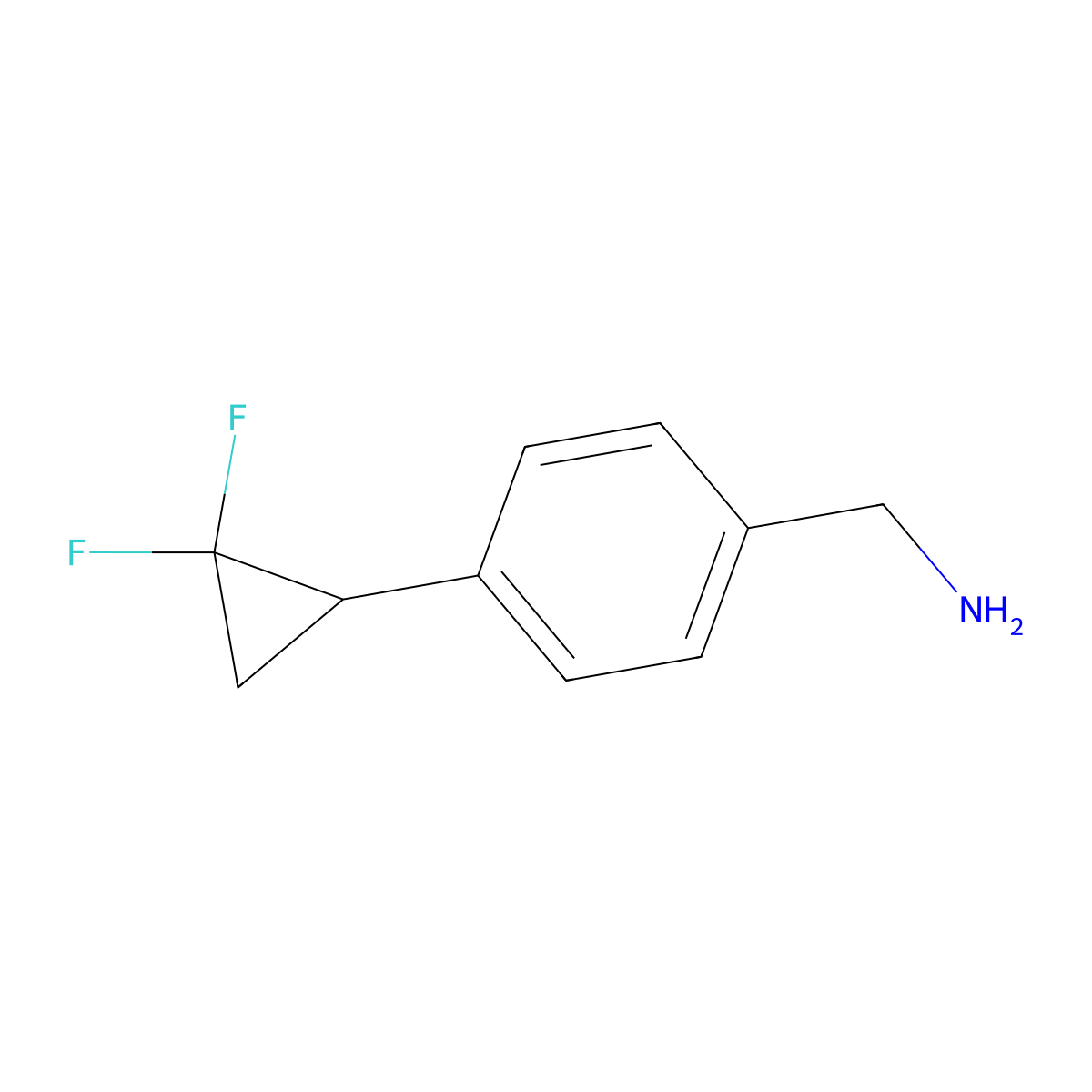 (4-(2,2-Difluorocyclopropyl)phenyl)methanamine molecular structure, CAS 1892389-25-1