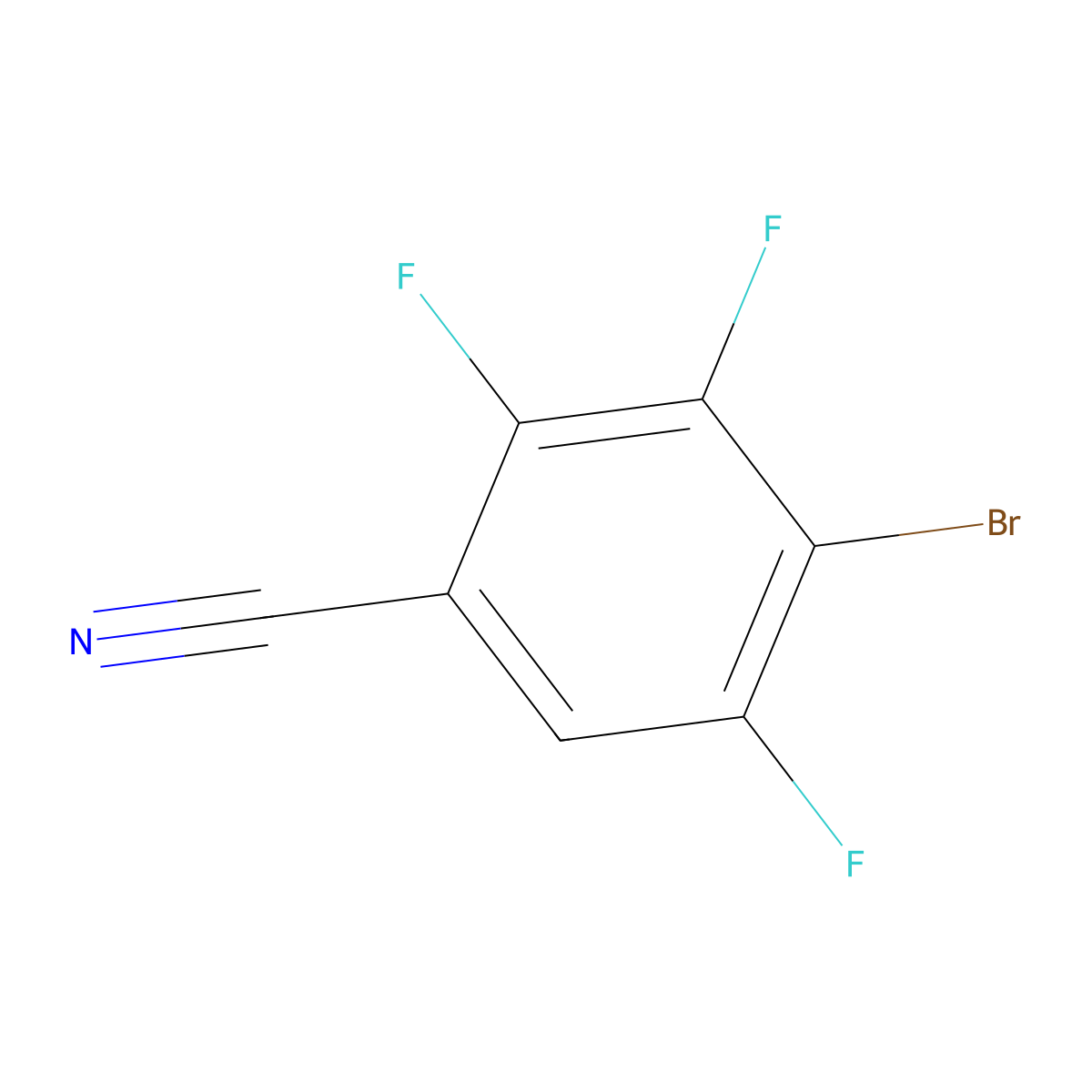 4-Bromo-2,3,5-trifluorobenzonitrile molecular structure, CAS 1892391-56-8