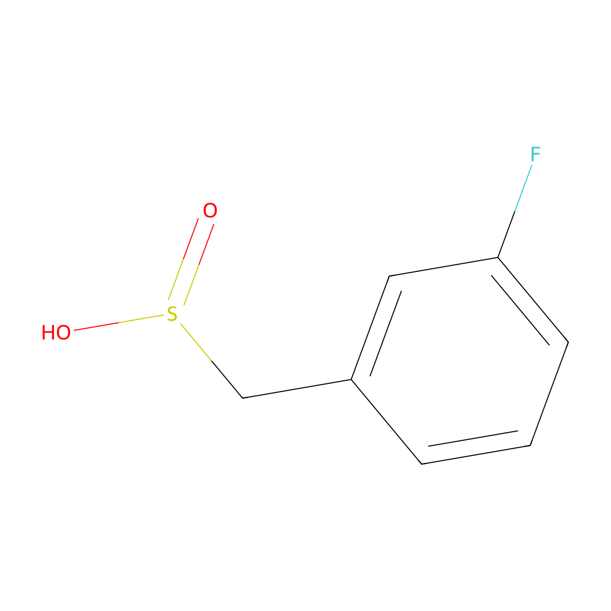 (3-Fluorophenyl)methanesulfinic acid molecular structure, CAS 1892392-25-4