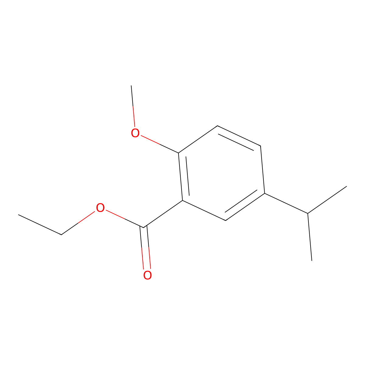 Ethyl 5-isopropyl-2-methoxybenzoate molecular structure, CAS 1892396-94-9