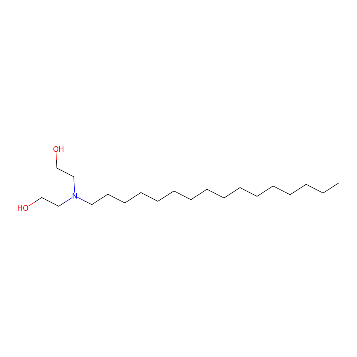 2,2'-(Hexadecylimino)bis(ethanol) molecular structure, CAS 18924-67-9
