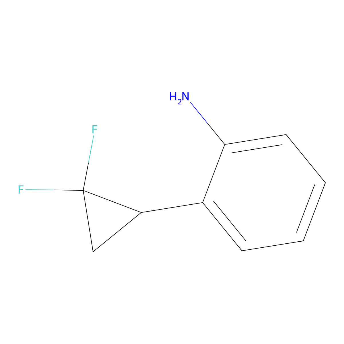 2-(2,2-Difluorocyclopropyl)aniline molecular structure, CAS 1892415-35-8